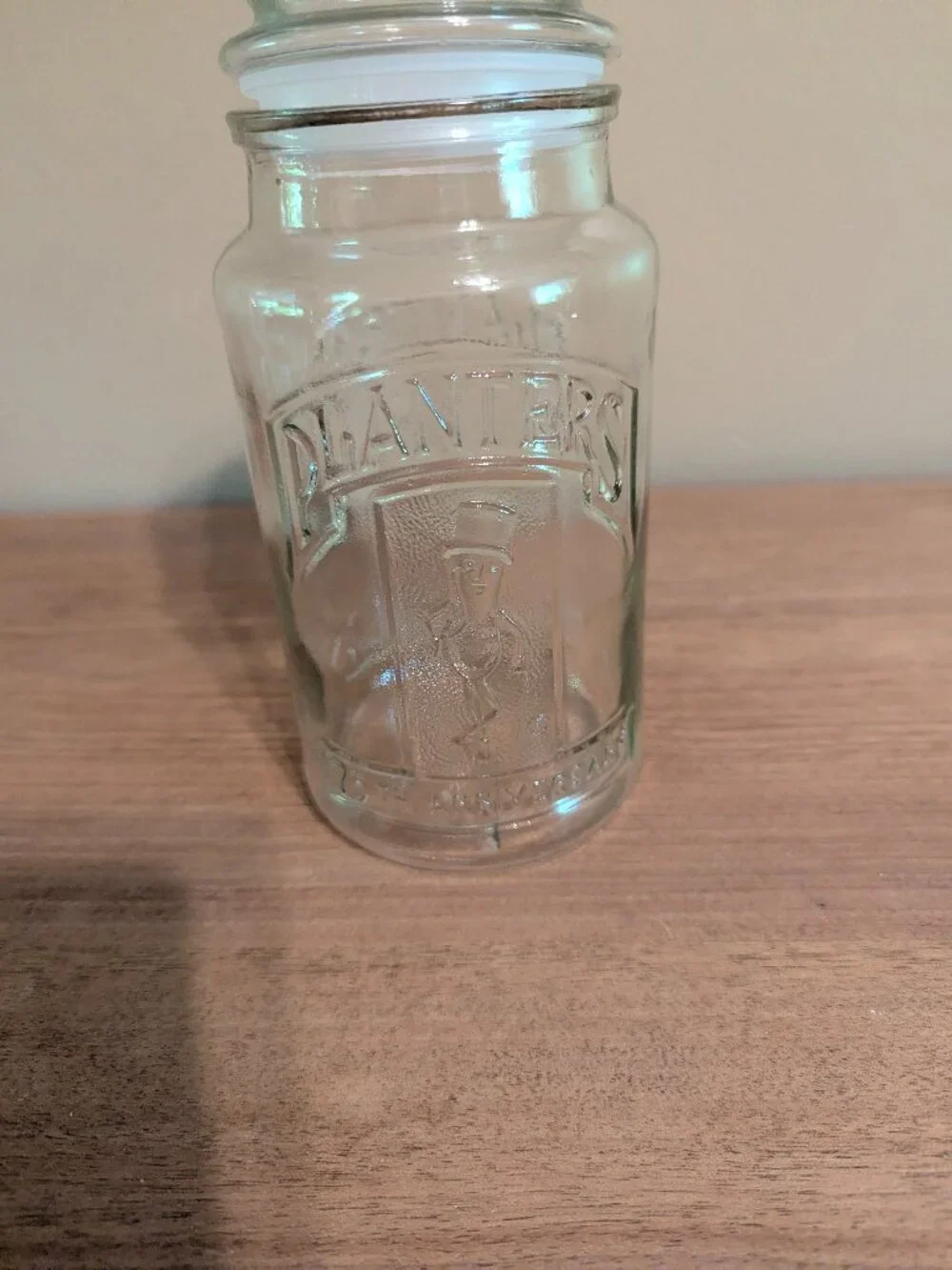 1981 Vintage 75th Anniversary Planter's Peanut Glass Jar